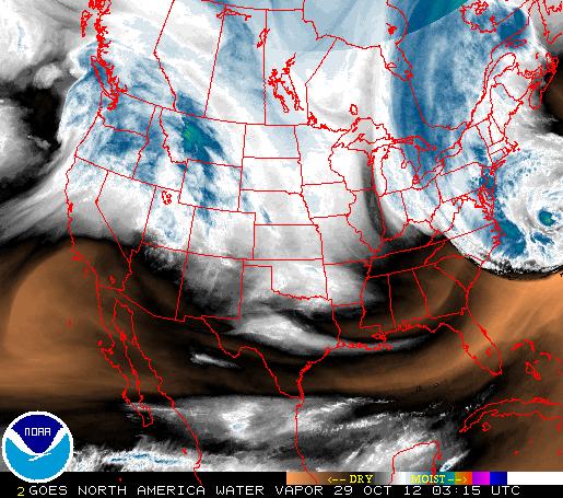 water vapor satellite image